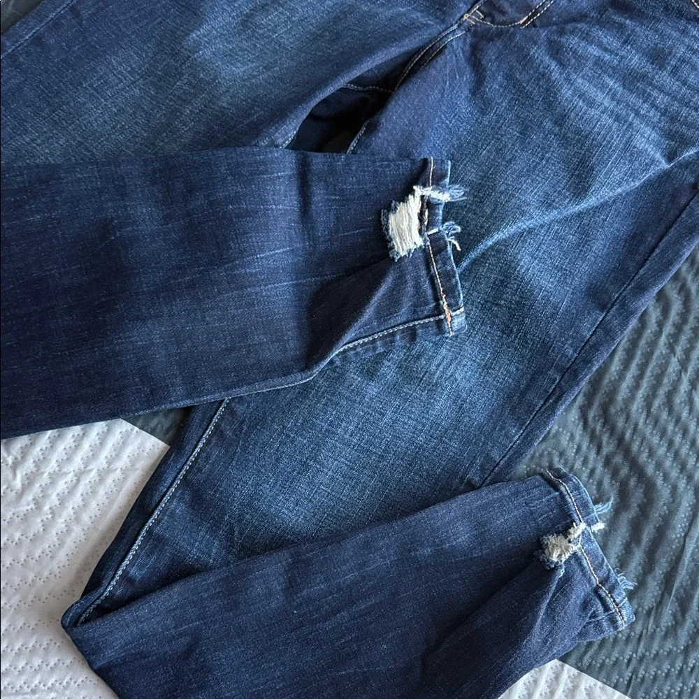 Dark Blue Women's High-Rise Skinny Jeans- BKE PARKER - Picture 9 of 9